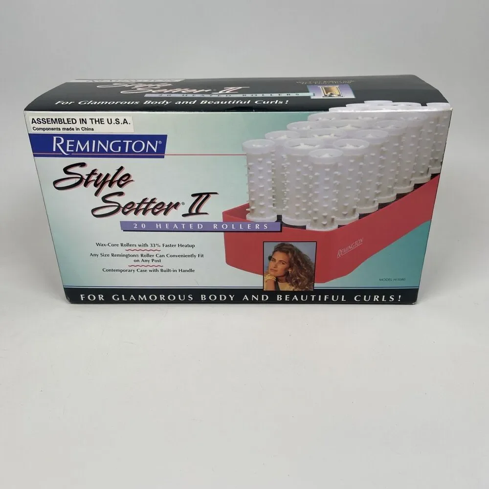 Remington Style Setter II Hot Rollers H-1080 Wax Core Clips Pageant Vintage 1996